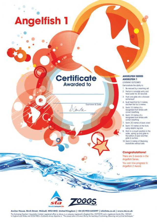 Angelfish 1 - Certificate with Badge