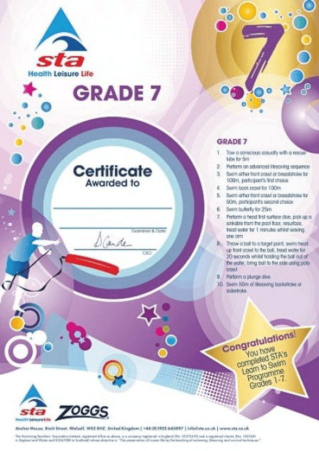 Grade 7 Certificate with Badge