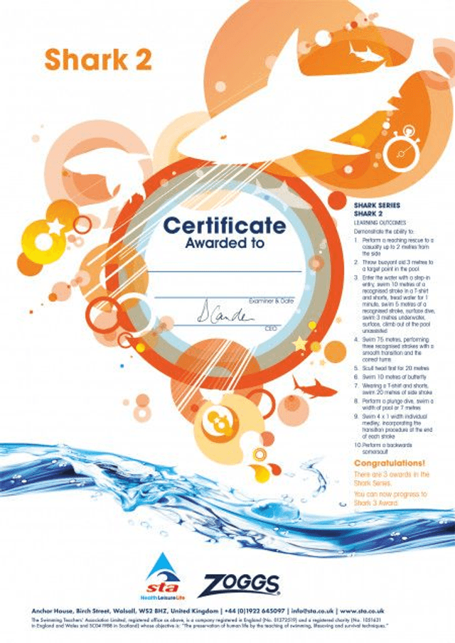 Shark 2 - Certificate with Badge