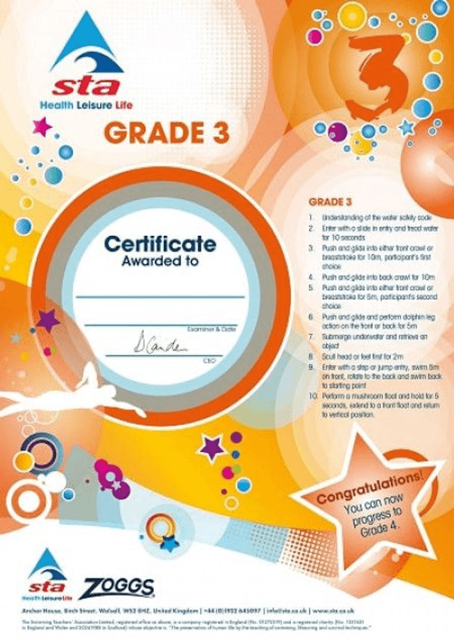 Grade 3 Certificate with Badge