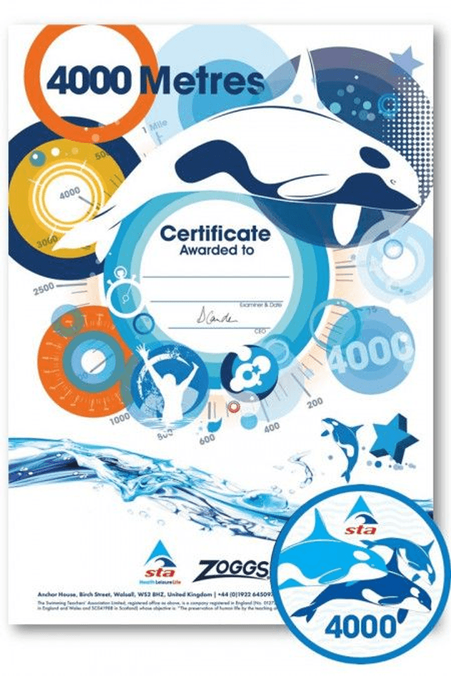 4000 Metres - Certificate with Badge