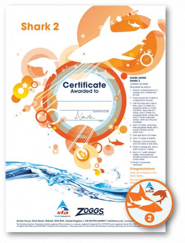 Shark 2 - Certificate with Badge