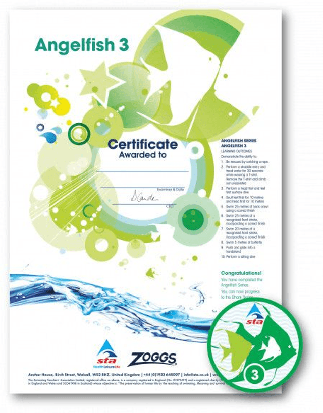 Angelfish 3 - Certificate with Badge