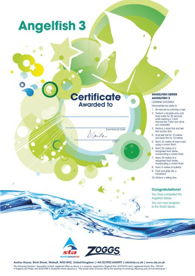 Angelfish 3 - Certificate with Badge