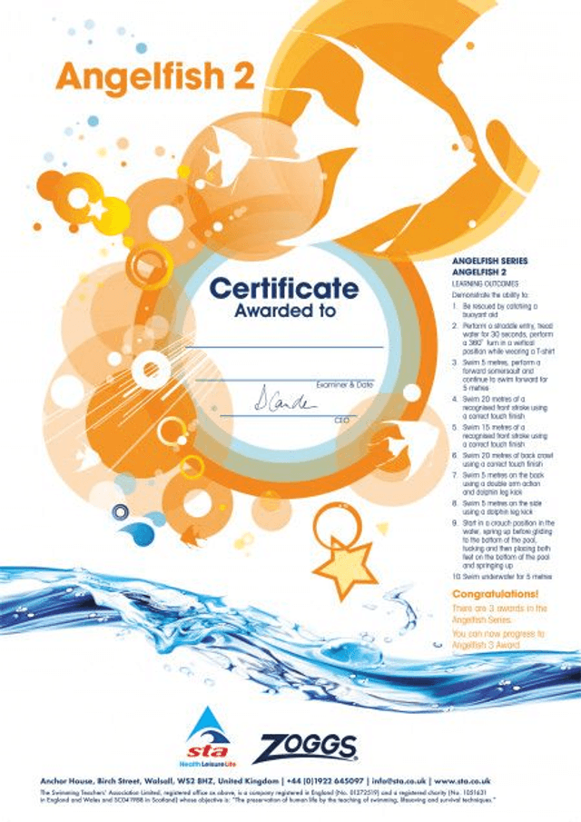 Angelfish 2 - Certificate with Badge