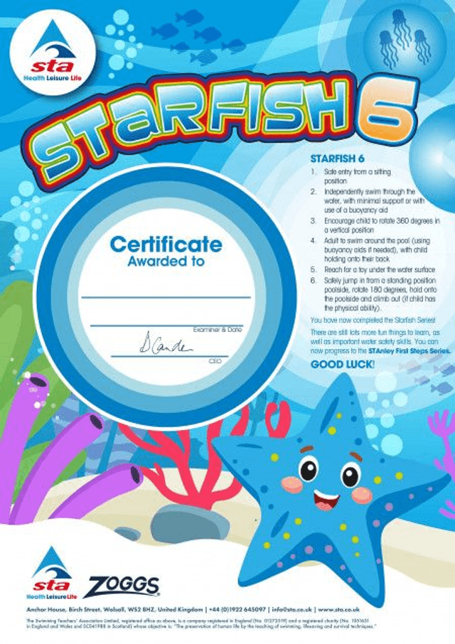 Starfish 6 - Certificate with Badge