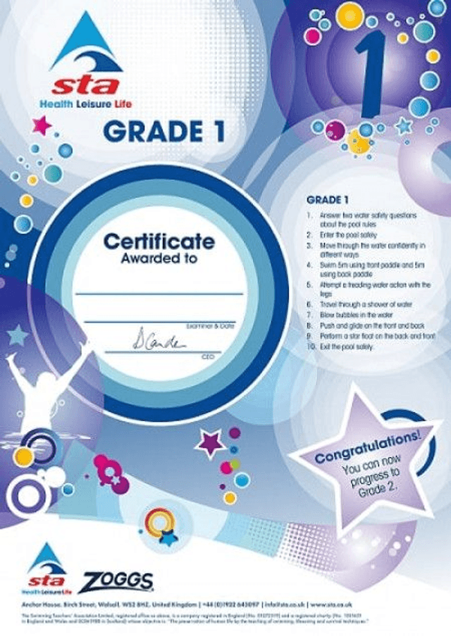 Grade 1 Certificate with Badge