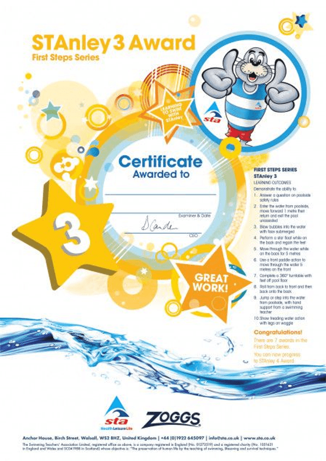 STAnley 3 - Certificate with Badge 