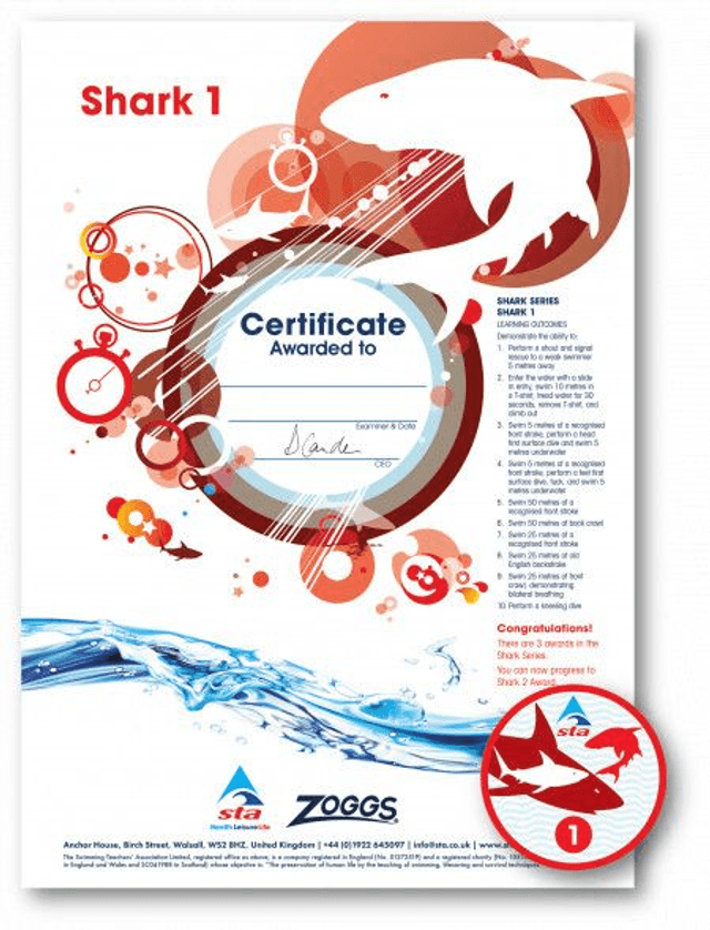 Shark 1 - Certificate with Badge