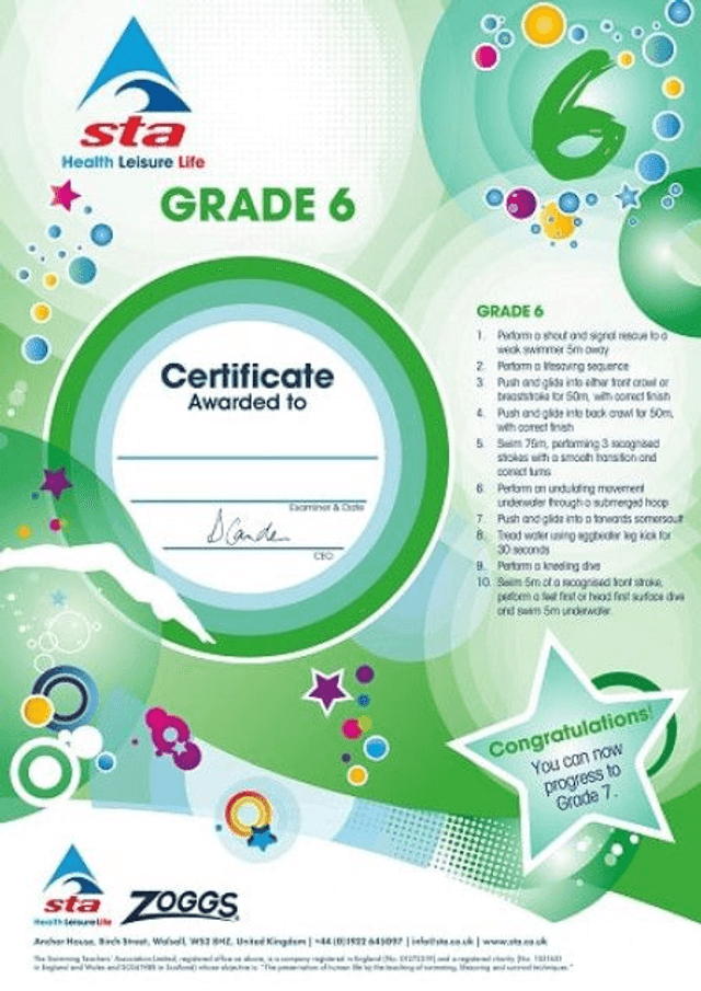 Grade 6 Certificate with Badge