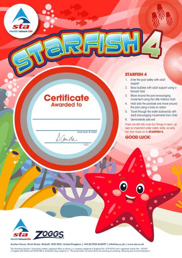 Starfish 4 - Certificate with Badge