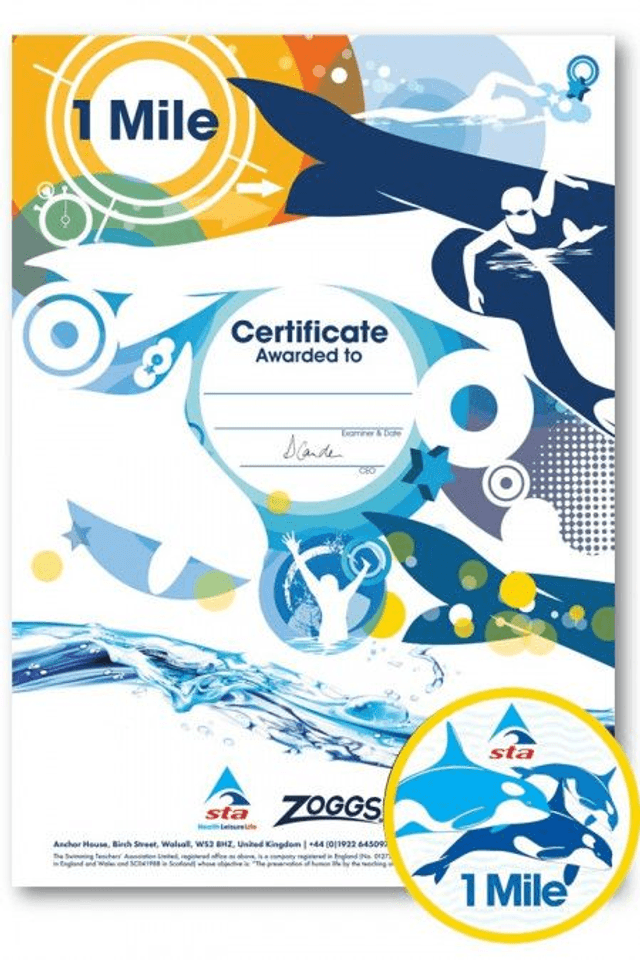 1 Mile - Certificate with Badge