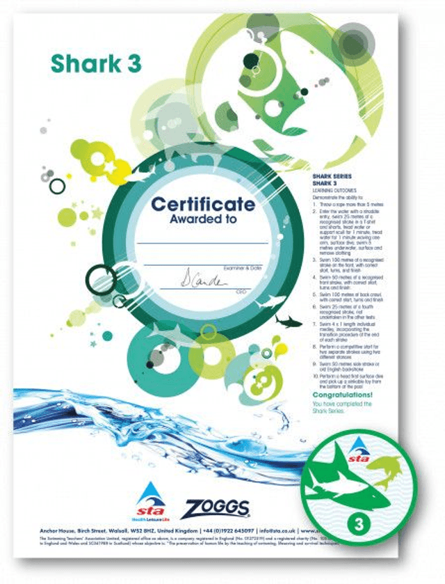 Shark 3 - Certificate with Badge