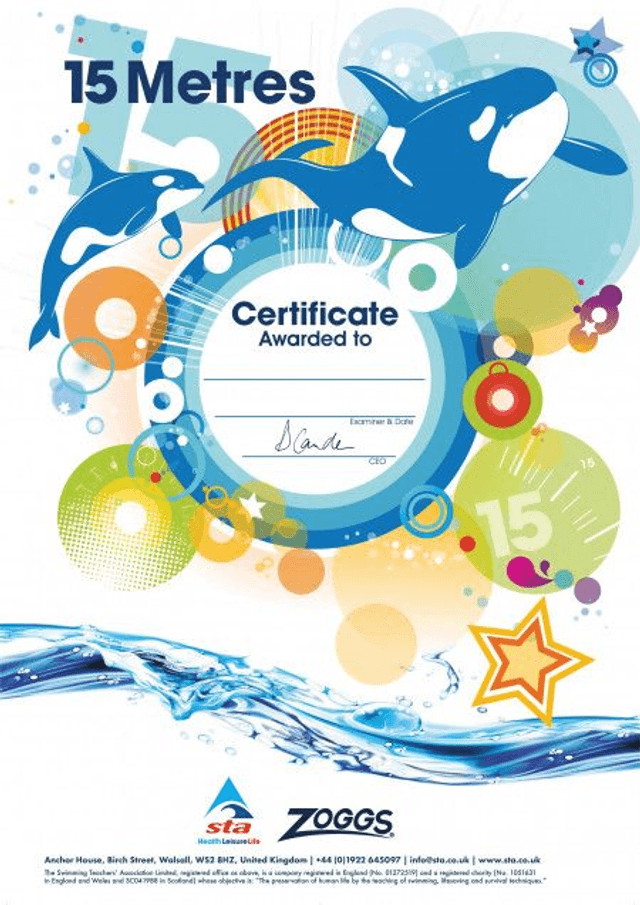 15 Metres - Certificate with Badge